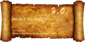 Heibl Olivér névjegykártya